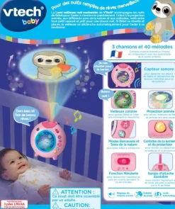 VTech Baby Lumi Veilleuse Nuit Enchantee Rose- Veilleuses Et Mobiles Bébé