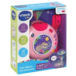 VTech Baby Lumi Veilleuse Nuit Enchantee Rose- Veilleuses Et Mobiles Bébé