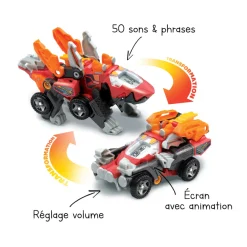 Switch & Go Dinos Lutor, Le Super Stegosaure- Voitures Dinos