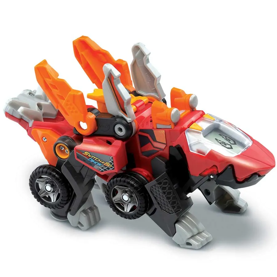 Switch & Go Dinos Lutor, Le Super Stegosaure- Voitures Dinos