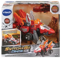 Switch & Go Dinos Lutor, Le Super Stegosaure- Voitures Dinos