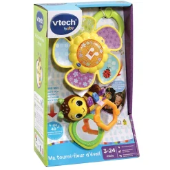 VTech Baby Ma Tourni Fleur D'éveil - Hochet Suspendu- Jouets Pour Siège Auto Et Poussette