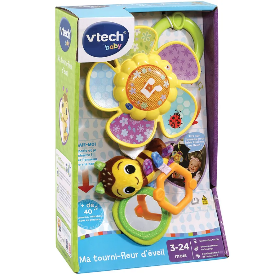 VTech Baby Ma Tourni Fleur D'éveil - Hochet Suspendu- Jouets Pour Siège Auto Et Poussette