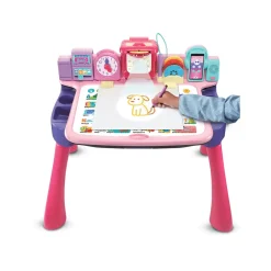 VTech Magi Bureau Interactif 5 En 1 Rose- Bureaux Et Chevalets Enfant