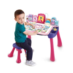 VTech Magi Bureau Interactif 5 En 1 Rose- Bureaux Et Chevalets Enfant