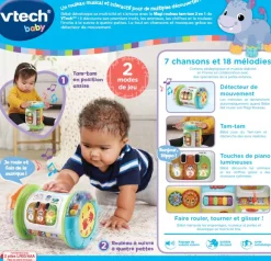 VTech Baby Magi Rouleau Tam-Tam 3 En 1- Balles, Toupies Et Cubes