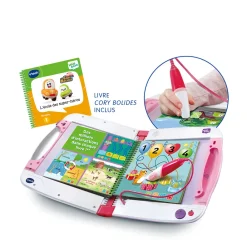 Magibook V2 - Starter Pack Rose + Livre Cory Bolides- Jeux Pour Apprendre À Lire, Compter, Écrire