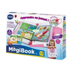 Magibook V2 - Starter Pack Rose + Livre Cory Bolides- Jeux Pour Apprendre À Lire, Compter, Écrire