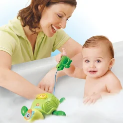 VTech Baby Maman Tortue Et Son Bébé Nageur - Jouet De Bain- Jouet De Bain