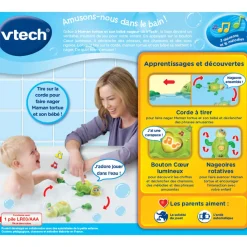 VTech Baby Maman Tortue Et Son Bébé Nageur - Jouet De Bain- Jouet De Bain