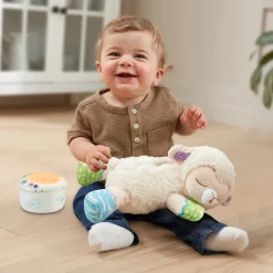 VTech Baby Manon, Lumi Mouton Nuit Etoilee 3 En 1 - Veilleuse En Peluche- Veilleuses Et Mobiles Bébé