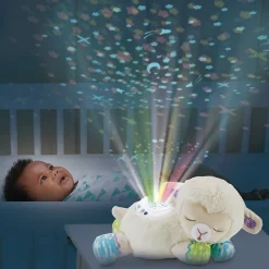 VTech Baby Manon, Lumi Mouton Nuit Etoilee 3 En 1 - Veilleuse En Peluche- Veilleuses Et Mobiles Bébé