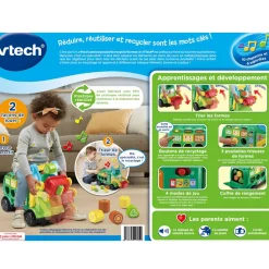 VTech Maxi Camion Poubelle Recyclo'Formes- Porteurs, Trotteurs