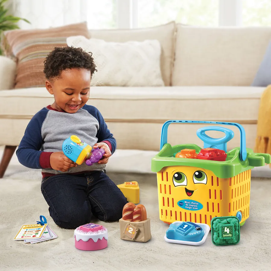 VTech Maxi Chariot De Courses Magic Scan- Dinette Et Autres Jeux D'Imitation