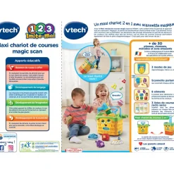 VTech Maxi Chariot De Courses Magic Scan- Dinette Et Autres Jeux D'Imitation