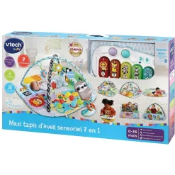 VTech Baby Maxi Tapis D'éveil Sensoriel 7 En 1- Tapis D'éveil Et Arches