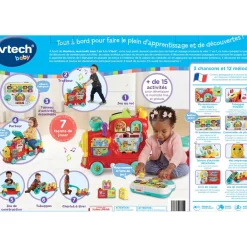 VTech Baby Maxiloco, Mon Trotti Train 7 En 1- Porteurs, Trotteurs