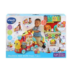 VTech Baby Maxiloco, Mon Trotti Train 7 En 1- Porteurs, Trotteurs