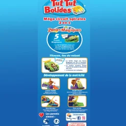 Tut Tut Bolides Mega Circuit Spirales 2 En 1 + Titouan, Fou Du Volant- Voitures Jouets Garages Et Circuits