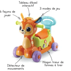 VTech Baby Merlin, Trotti Porteur 6 En 1- Porteurs, Trotteurs