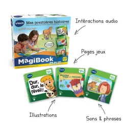 Magibook Mes Premieres Histoires (Pack 3 Livres)- Jeux Pour Apprendre À Lire, Compter, Écrire