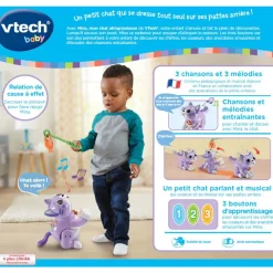 VTech Baby Mina, Mon Chat Attrap'Poisson - Chat Interactif- Animaux Interactifs
