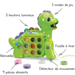 VTech Mon Dino Apprenti Glouton- Animaux Interactifs