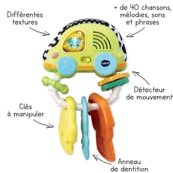 VTech Baby Mon Hochet Sensoriel Cles Magiques- Hochets Et Petits Jouets