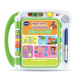 VTech Mon Livre D'activités Interactif - J'Ecris, Je Joue Et J'Apprends- Jeux Pour Apprendre À Lire, Compter, Écrire