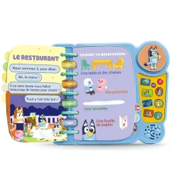 VTech Mon Livre-Jeu Interactif De Bluey- Pat'Patrouille, Peppa Pig, Bluey