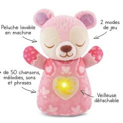 VTech Baby Mon Ourson Lumi Dodo Rose- Peluches Et Doudous