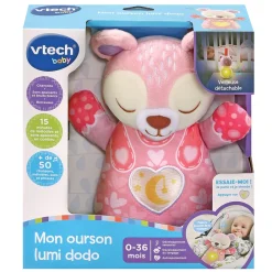 VTech Baby Mon Ourson Lumi Dodo Rose- Peluches Et Doudous