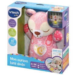 VTech Baby Mon Ourson Lumi Dodo Rose- Peluches Et Doudous