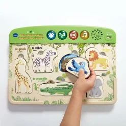 VTech Mon Premier Puzzle Interactif Des Animaux- Jouets À Empiler, À Encastrer