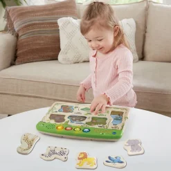 VTech Mon Premier Puzzle Interactif Des Animaux- Jouets À Empiler, À Encastrer