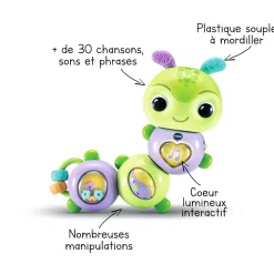 VTech Baby Myrtille Twist Chenille - Jouet D'éveil- Hochets Et Petits Jouets