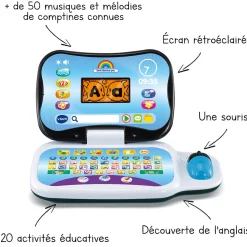 VTech Ordi Genius Pro Noir- Ordinateurs, Tablettes Et Consoles