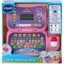 VTech Ordi Genius Pro Rose- Ordinateurs, Tablettes Et Consoles