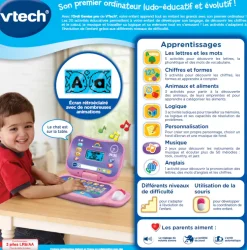 VTech Ordi Genius Pro Rose- Ordinateurs, Tablettes Et Consoles