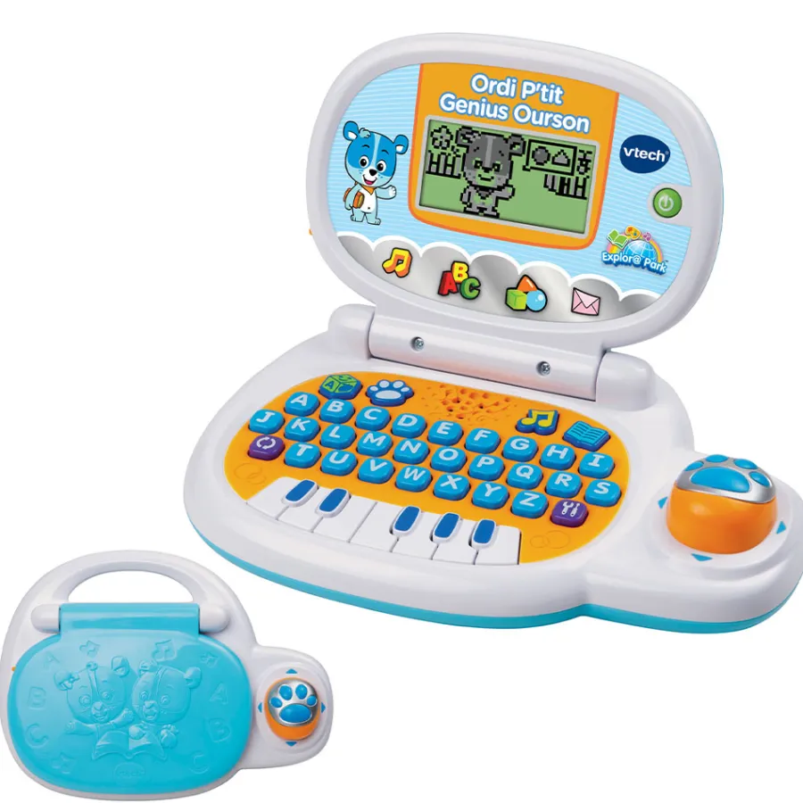 VTech Ordi P'Tit Genius Ourson Bleu - Ordinateur Educatif- Ordinateurs, Tablettes Et Consoles