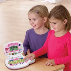 VTech Ordinateur Enfant P'Tit Genius Ourson Rose- Ordinateurs, Tablettes Et Consoles