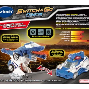Switch & Go Dinos Oxor, Super Therizinosaure- Voitures Dinos