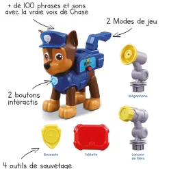 VTech Pat Patrouille - Chase Interactif : Mission Securite- Pat'Patrouille, Peppa Pig, Bluey