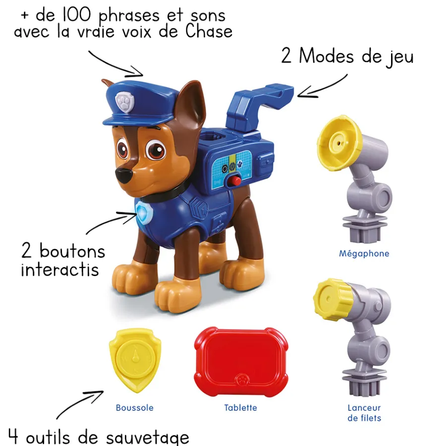 VTech Pat Patrouille - Chase Interactif : Mission Securite- Pat'Patrouille, Peppa Pig, Bluey