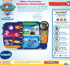 VTech Pat'Patrouille - Mon Livre-Jeu Mission Alphabet- Pat'Patrouille, Peppa Pig, Bluey
