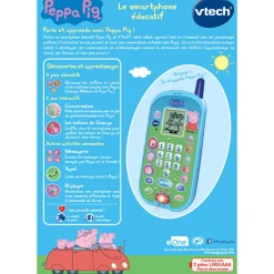 VTech Peppa Pig - Le Smartphone Educatif- Pat'Patrouille, Peppa Pig, Bluey