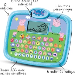 VTech Peppa Pig - Super Tablette Educative- Pat'Patrouille, Peppa Pig, Bluey