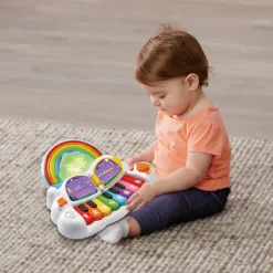 VTech Baby Piano Arc En Ciel Lumi Magique - Piano Pour Bébé- Instruments De Musique