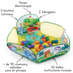 VTech Baby Piscine A Balles Interactive Des P'Tits Loulous- Balles, Toupies Et Cubes