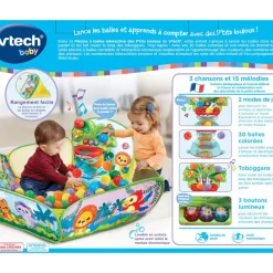 VTech Baby Piscine A Balles Interactive Des P'Tits Loulous- Balles, Toupies Et Cubes